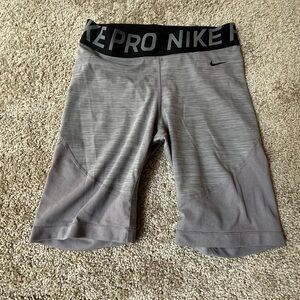 Nike Pro Black and Gray Training Shorts